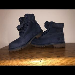 Dark Blue Timberland Boots Size 9M